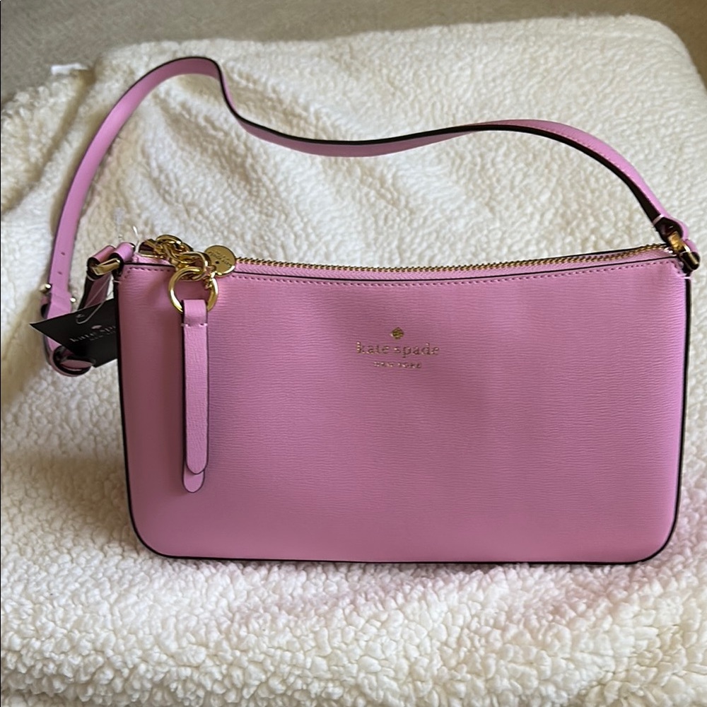 Kate Spade Pink Shoulder Bag with Gold Hardware